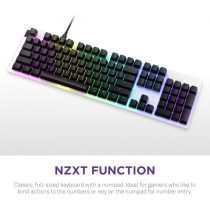 TECLADO ALAMBRICO / NZXT / BLANCO / FULL / USB / GAMER [ KB-1FSUS-WR ][ KB-948 ]