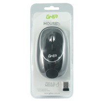 MOUSE ERGONOMICO DE MEMORY FOAM GHIA NEGRO/NEGRO / INALAMBRICO/1000 DPI [ GT100NN ][ MS-1247 ]