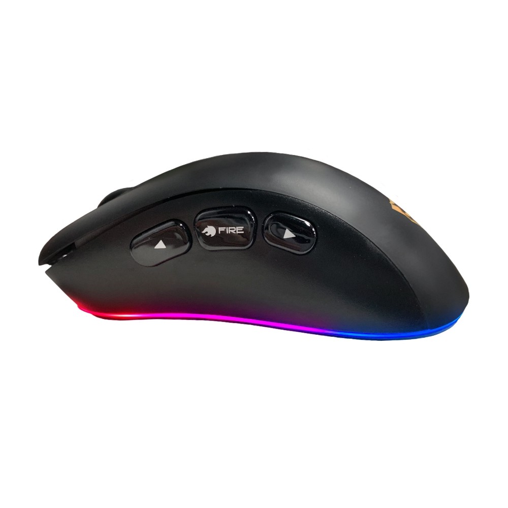 MOUSE ALAMBRICO OCELOT/OPTICO/USB/RGB/DPI CONFIGURABLE HASTA 6400/8 BOTONES/ERGONOMICO/GAMER [ OGMM01 ][ MS-1337 ]