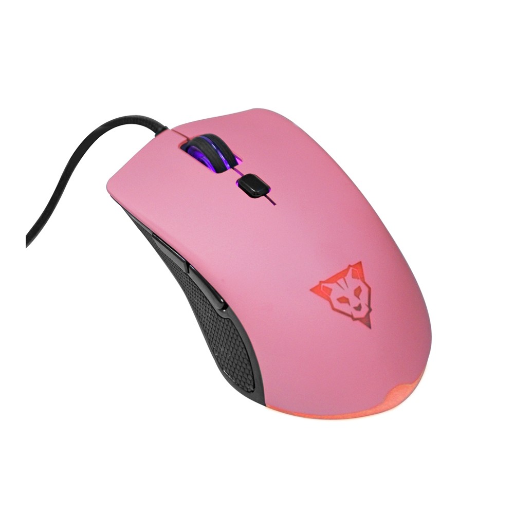 MOUSE OCELOT GAMING ALAMBRICO/ILUMINACION TIPO RGB/DPI 1000-1600-3000-6200/ COLOR ROSA MAGENTA CON N [ OGMM03 ][ MS-1407 ]