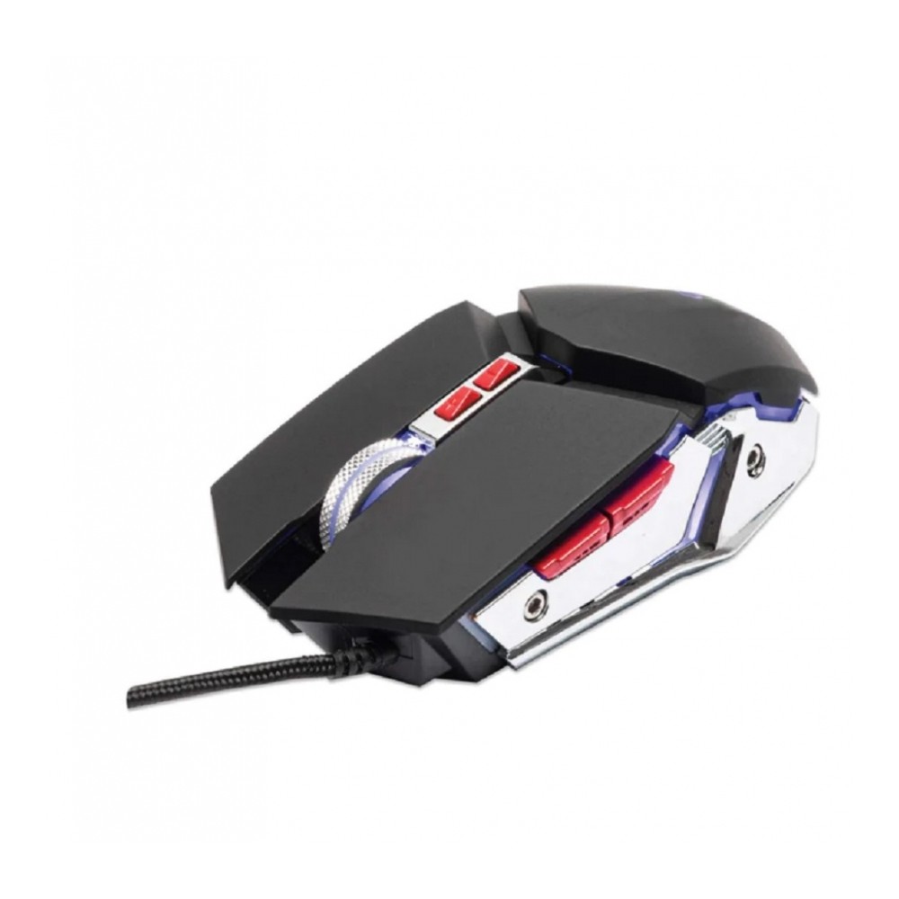 MOUSE,MANHATTAN,179348, OPTICO GAMING 7 BOTONES, NEGRO/PLATA 3200 DPI [ 179348 ][ MS-1417 ]