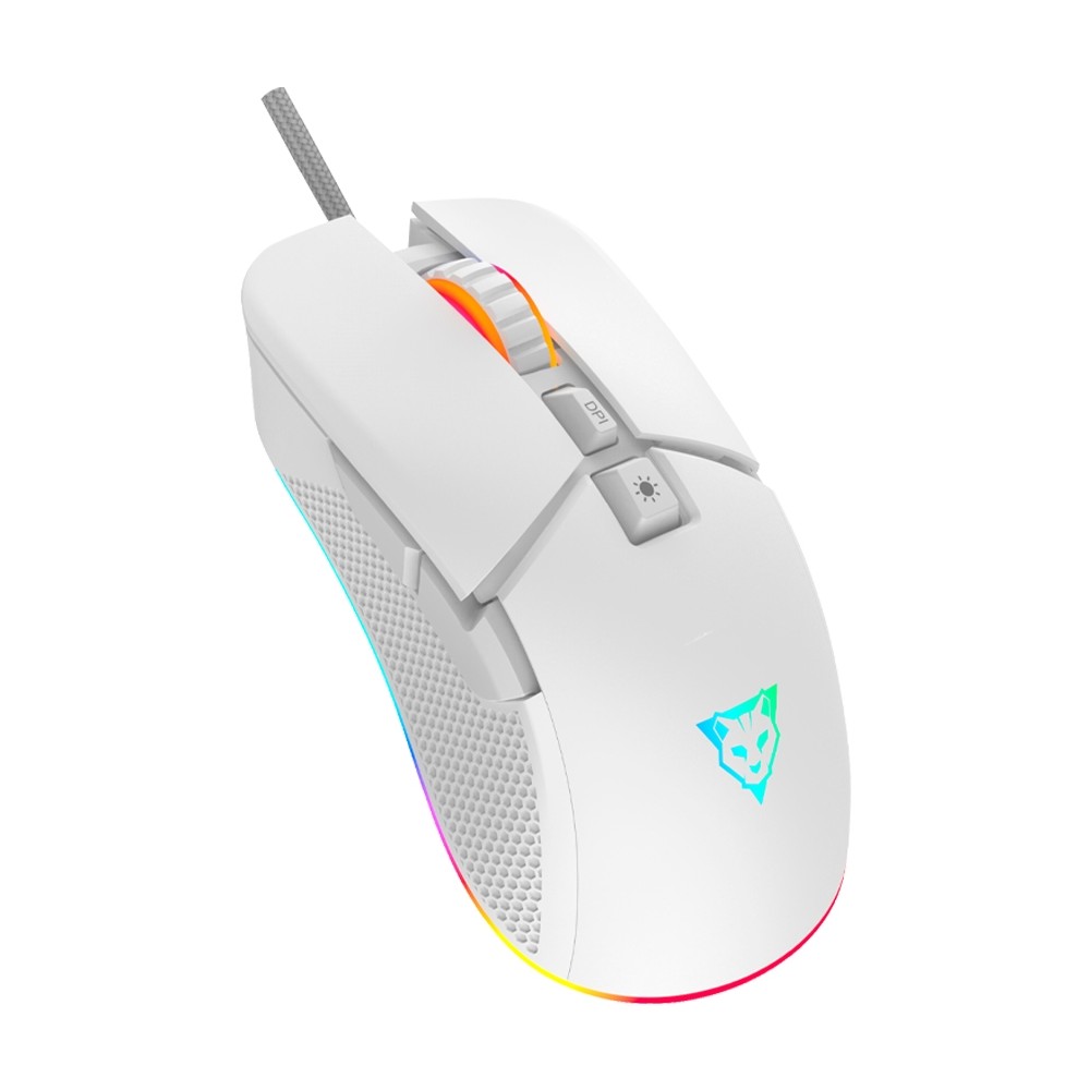 MOUSE OCELOT CREATORS ALAMBRICO/BLANCO/RGB/7 BOTONES/HASTA DPI 7200/OCELOT GAMING [ OCM-WHITE-PEARL ][ MS-1426 ]