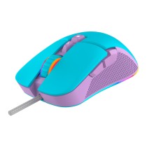 MOUSE OCELOT CREATORS ALAMBRICO/AZUL CON MORADO/RGB/7 BOTONES/HASTA DPI 7200/OCELOT GAMING [ OCM-CANDY-BLUE ][ MS-1428 ]