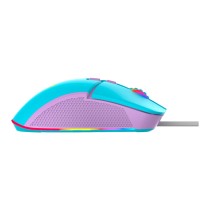 MOUSE OCELOT CREATORS ALAMBRICO/AZUL CON MORADO/RGB/7 BOTONES/HASTA DPI 7200/OCELOT GAMING [ OCM-CANDY-BLUE ][ MS-1428 ]