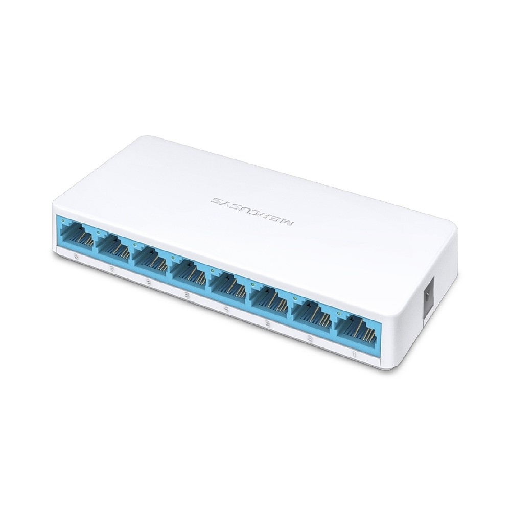 SWITCH |  MERCUSYS  | MS108  | 8 PUERTOS RJ45 10/100 MBPS | NO ADMINISTRABLE | PARA ESCRITORIO  [ MS108 ][ NIC-2375 ]