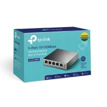 SWITCH | TP-LINK | TL-SF1005P | 5 PUERTOS | NO ADMINISTRABLE | CON 4 PUERTOS POE | PARA ESCRITORIO [ TL-SF1005P ][ NIC-2675 ]