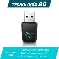 TARJETA DE RED | TP-LINK | ARCHER T3U | USB | DUAL BAND | AC 1300 | 5GHZ 867MBPS | 2.4GHZ 400MBPS |  [ ARCHER-T3U ][ NIC-2975 ]