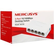 SWITCH | MERCUSYS | MS105 | 5 PUERTOS RJ45 10/100 MBPS | NO ADMINISTRABLE | PARA ESCRITORIO [ MS105 ][ NIC-2997 ]