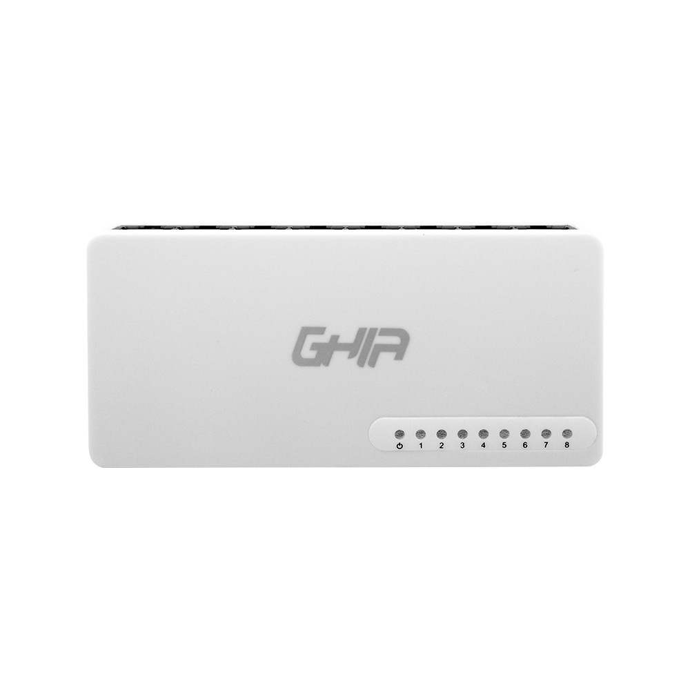 SWITCH GHIA 8 PUERTOS RJ45 10/100 MBPS NO ADMINISTRABLE AUTO MDI/MDIX HALF FULL DUPLEX [ GNW-S2 ][ NIC-3420 ]