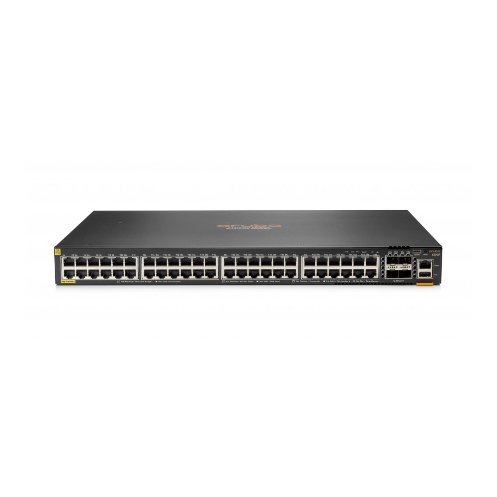 SWITCH HPE ARUBA JL665A 6300F 48G CL4 POE 4SFP56 740WATTS CON FUENTE DE PODER INCLUIDA [ JL665A ][ NIC-3762 ]