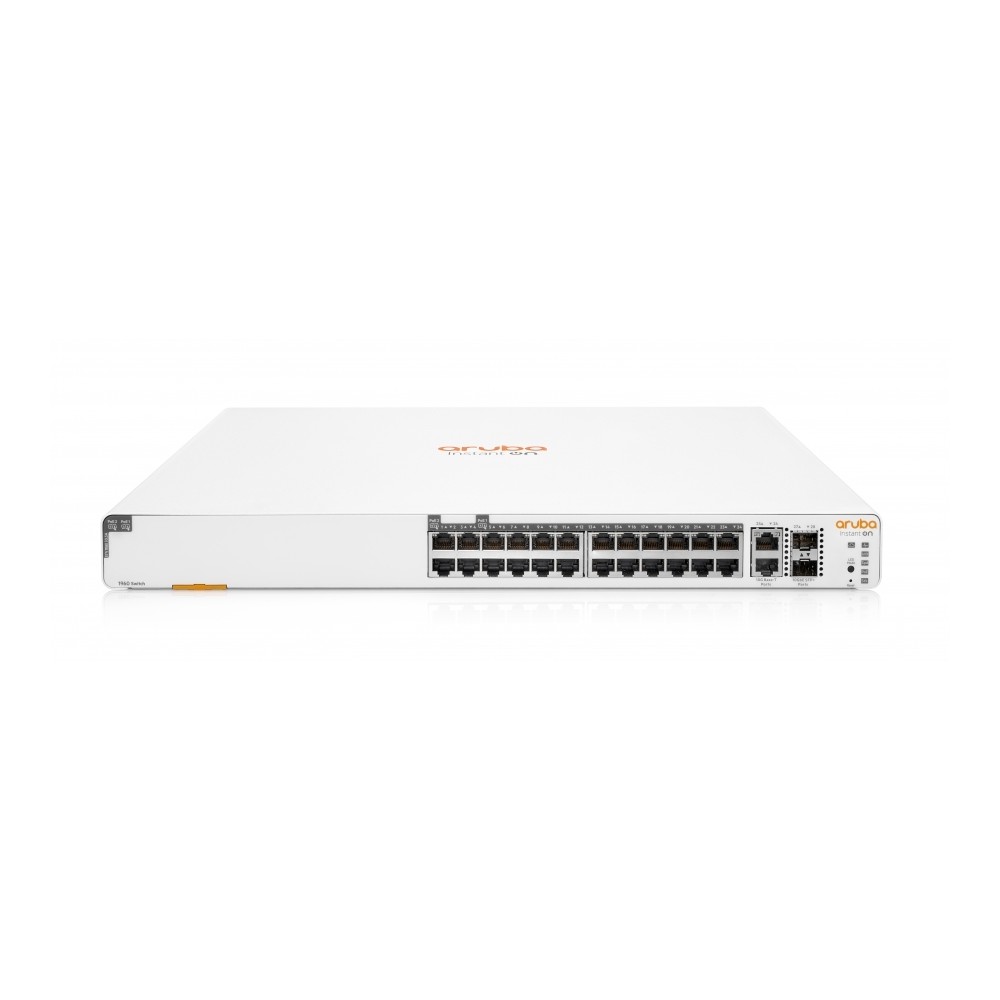 SWITCH HPE ARUBA JL807A INSTANT ON 1960 24 RJ-45 10/100/1000 POE CL4 Y CL6, 2 SFP 10 GBE, 10GBASE-T [ JL807A ][ NIC-3793 ]