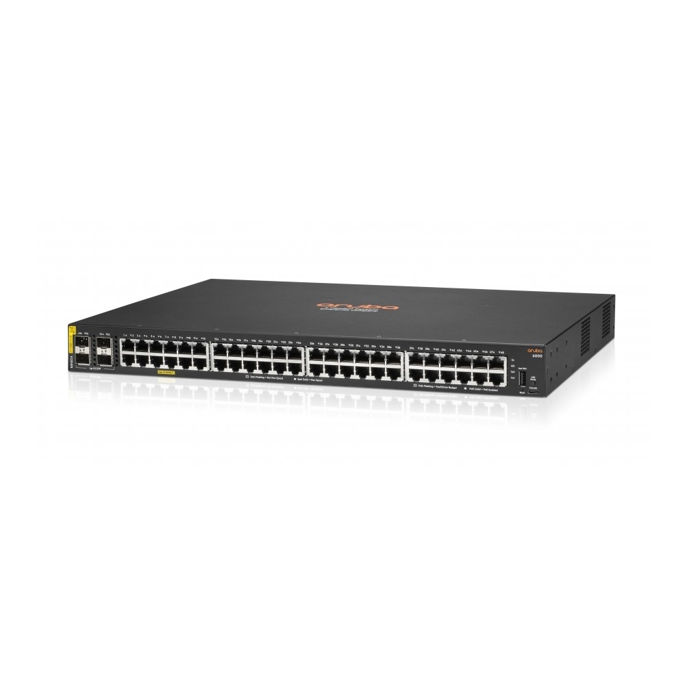 SWITCH HPE ARUBA R8N85A 6000 48G POE CL4 370 WATTS Y 4SFP ADMINISTRABLE CAPA 2 [ R8N85A ][ NIC-3800 ]