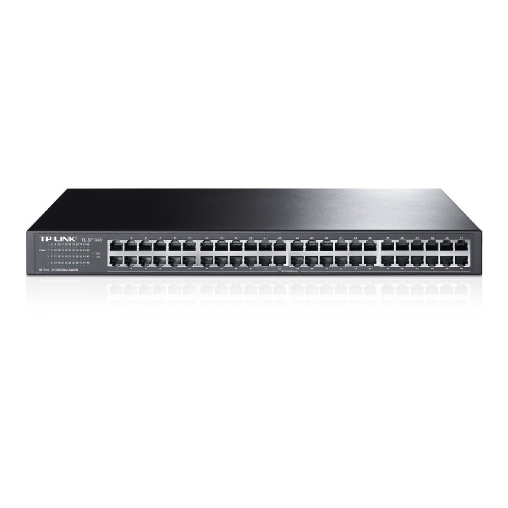 SWITCH | TP-LINK | TL-SF1048 | 48 PUERTOS | RJ45 10/100 MBPS | NO ADMINISTRABLE | PARA RACK DE 19 PU [ TL-SF1048 ][ NIC-816 ]