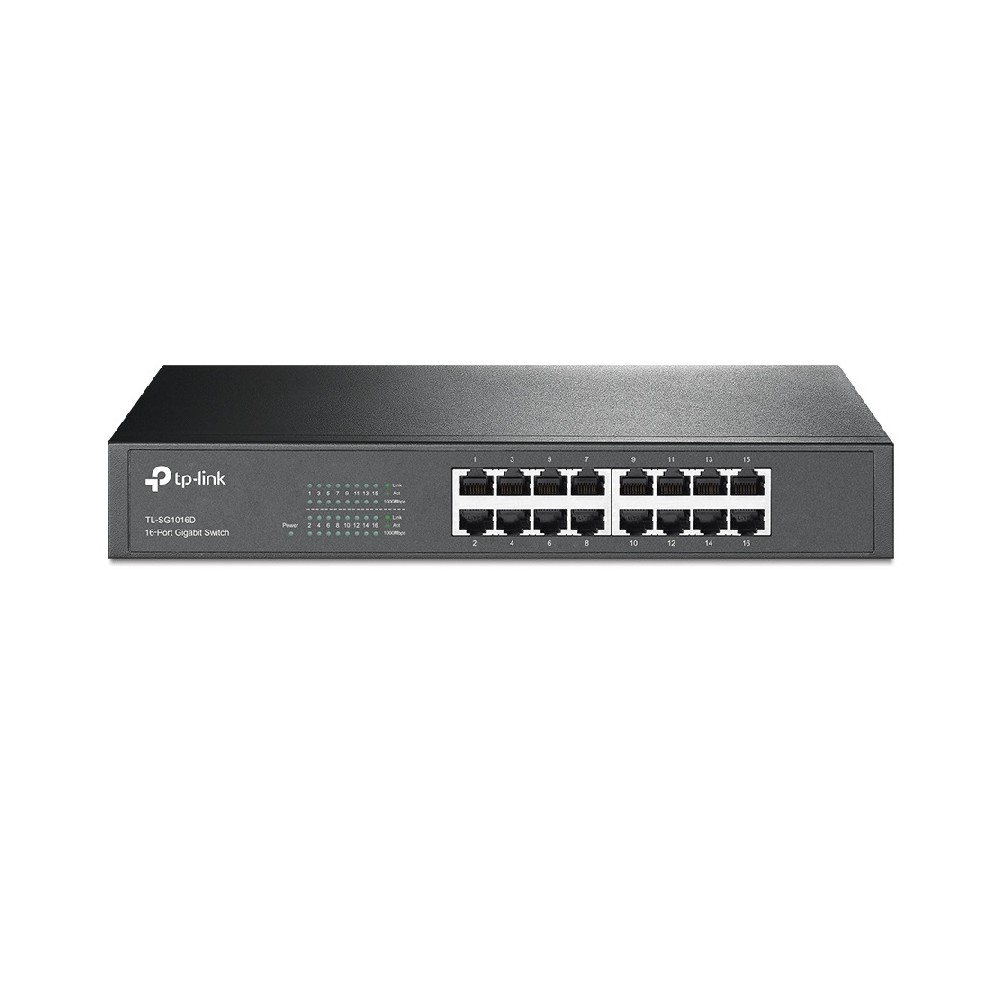 SWITCH | TP-LINK | TL-SG1016D | 16 PUERTOS | RJ45 GIGABIT 10/100/1000 MBPS | NO ADMINISTRABLE | PARA [ TL-SG1016D ][ NIC-937 ]