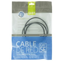 CABLE DE RED RJ45 GHIA 1 MTS 3 PIES PATCH CORD CAT 5E UTP GRIS 100COBRE [ GCB-010 ][ CB-1191 ]