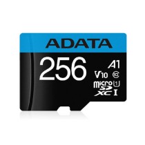 MEMORIA ADATA MICRO SDHC/SDXC UHS-I 256GB CLASE 10 A1 100MB/25MB SEG V10 C/ADAPTADOR [ AUSDX256GUICL10A1-RA1 ][ RAM-3041 ]