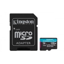 MEMORIA KINGSTON MICRO SDXC CANVAS GO! PLUS 128GB UHS-I U3 V30 A2 CLASE 10 C/ADAPTADOR [ SDCG3128GB ][ RAM-3522 ]