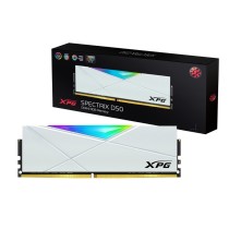 MEMORIA ADATA UDIMM DDR4 8GB PC4-25600 3200MHZ CL16 1.35V XPG SPECTRIX D50 RGB BLANCO CON DISIPADOR  [ AX4U32008G16A-SW50 ][ RAM-3651 ]