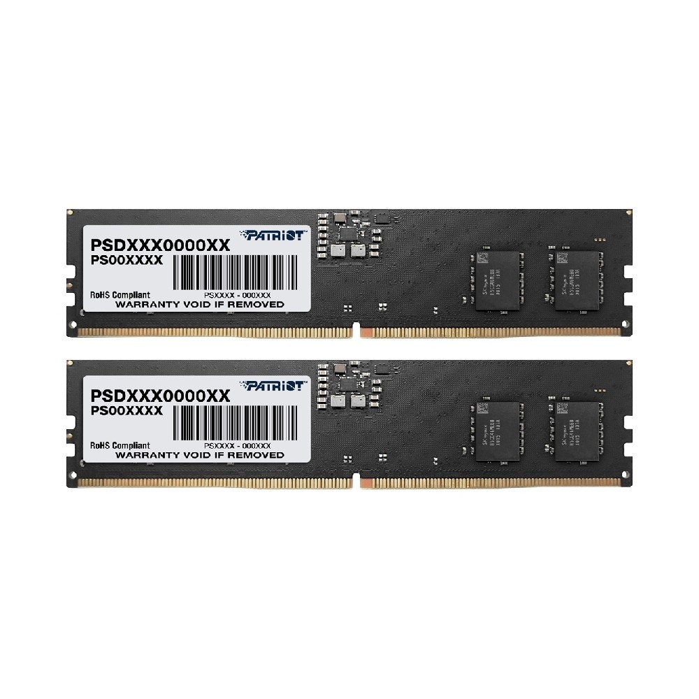 MEMORIA PATRIOT SIGNATURE UDIMM DDR5 16GB 2X8GB 4800MHZ CL40 288PIN 1.1V P/PC/KIT [ PSD516G4800K ][ RAM-3823 ]