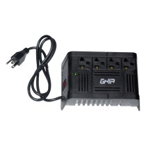 REGULADOR DE VOLTAJE GHIA 1000VA / 400W 4 CONTACTOS. [ GVR-010 ][ RE-174 ]