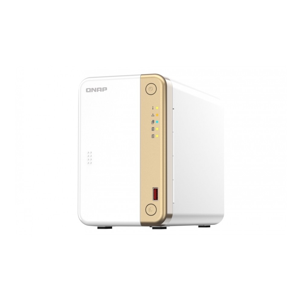 NAS QNAP TS-262-4G /2 BAHIAS NUCLEO DOBLE HASTA 2.9 GHZ, 4 GB EN RAM, /1 LAN 2,5 GBE/USB 3.2 X2/SATA [ TS-262-4G-US ][ SAM-811 ]