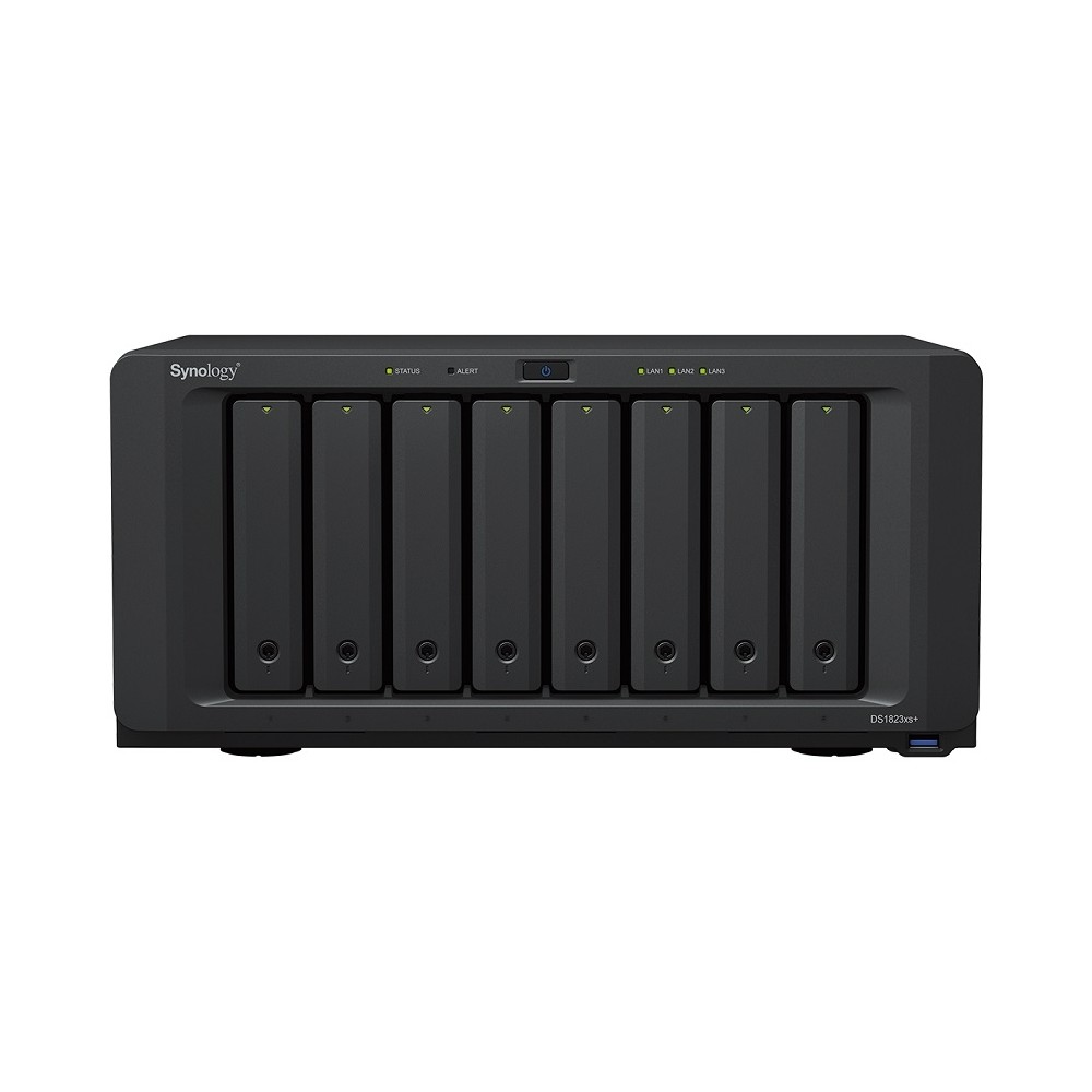 NAS SYNOLOGY DS1823XS+ /8 BAHIAS HASTA 144 TB /NUCLEO CUADRUPLE 3.3 GHZ/8GB DDR4/  LAN 2 GBE X2/ LAN [ DS1823XS ][ SAM-840 ]