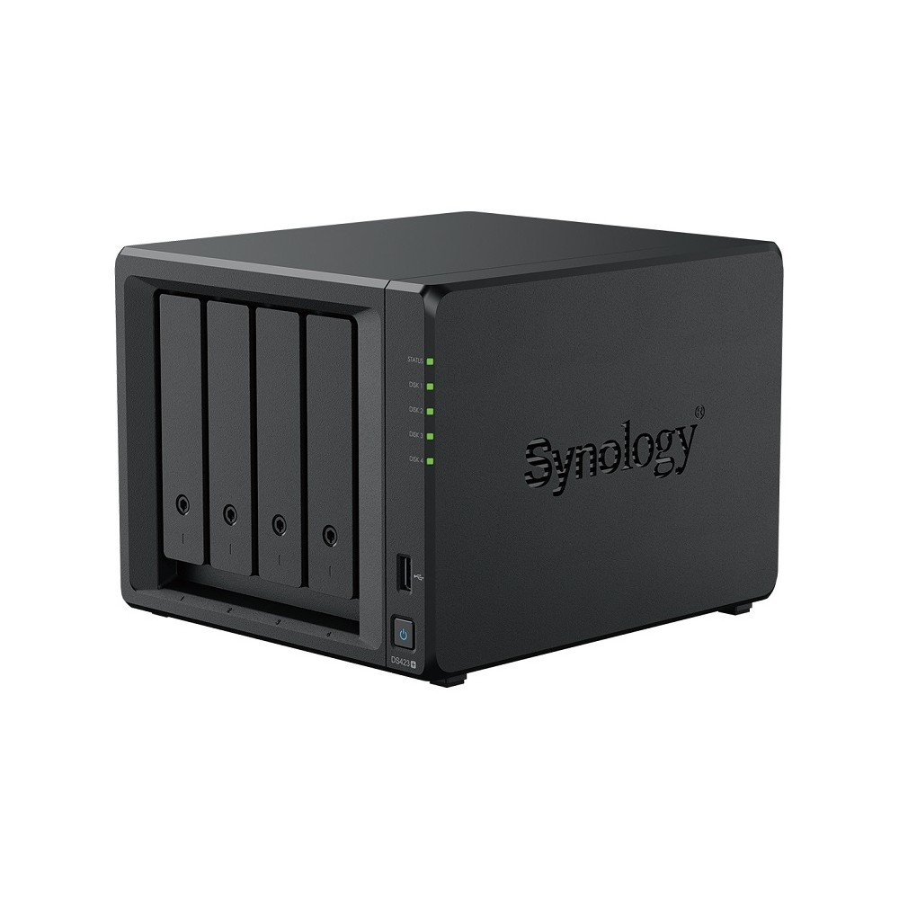 NAS SYNOLOGY DS423+ /4 BAHIAS NUCLEO CUADRUPLE 2.0 GHZ/ HASTA 72 TB, 2GB DDR4 AMPLIABLE HASTA 6GB/ 2 [ DS423 ][ SAM-864 ]