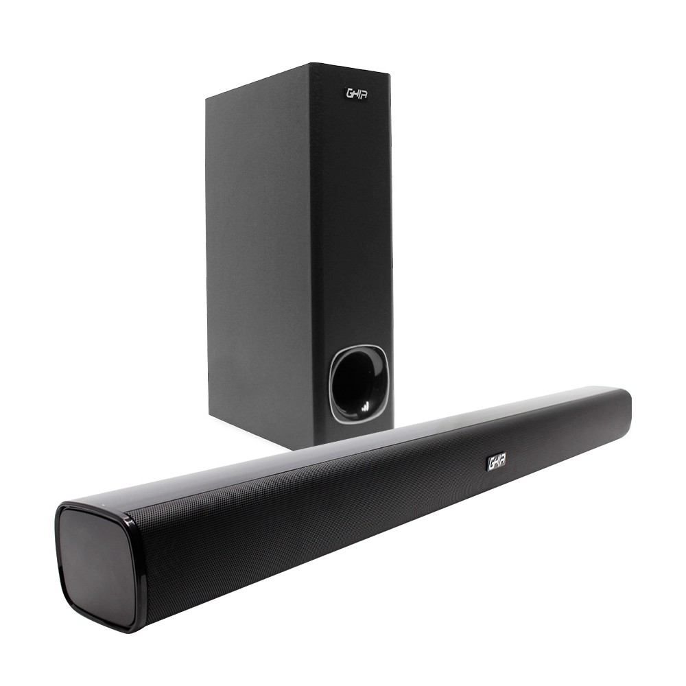 BARRA DE SONIDO GHIA 2.1 CANALES/BLUETOOTH/USB/AUX/ 76W RMS [ GSB-002 ][ SPK-1536 ]