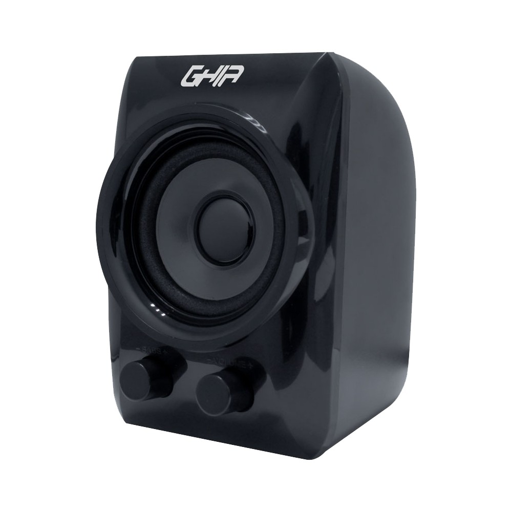 BOCINA PARA PC 2.1 GHIA NEGRA/GRIS AUDIO 3.5MM ALIMENTACION USB 5W [ GAC-185 ][ SPK-1872 ]