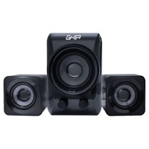 BOCINA PARA PC 2.1 GHIA NEGRA/GRIS AUDIO 3.5MM ALIMENTACION USB 5W [ GAC-185 ][ SPK-1872 ]