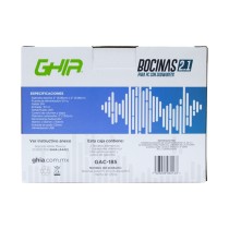 BOCINA PARA PC 2.1 GHIA NEGRA/GRIS AUDIO 3.5MM ALIMENTACION USB 5W [ GAC-185 ][ SPK-1872 ]