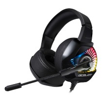 AUDIFONOS GAMER OCELOT TIPO DIADEMA/OVER-EAR/USB/3.5MM/COLOR NEGRO/ALAMBRICOS/ILUMINACION TIPO RGB/C [ OGMH01 ][ SPK-1971 ]