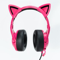 AUDIFONOS GAMER OCELOT TIPO DIADEMA/OVER-EAR/USB/3.5MM/COLOR ROSA CON NEGRO/ALAMBRICOS/ILUMINACION B [ OGH03 ][ SPK-2093 ]