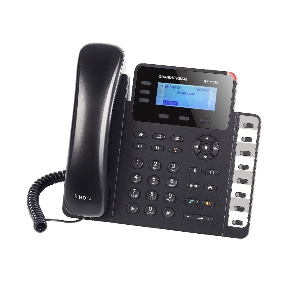 TELEFONO IP GRANDSTREAM GXP1630/ 3 CUENTAS SIP 3 LINEAS 2 PUERTOS GIGABIT 8 TECLAS BLF CONECTOR RJ9  [ GXP1630 ][ TEL-159 ]