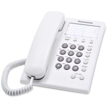 TELEFONO PANASONIC KX-TS550MEW ALAMBRICO BASICO UNILINEA CON MARCADOR RAPIDO DE 10 NUMEROS CONTROL D [ KX-TS550MEW ][ TEL-16 ]