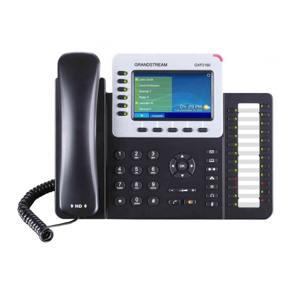 TELEFONO IP GRANDSTREAM GXP2160 / 6 CUENTAS SIP 6 LINEAS 2 PUERTOS GIGABIT BLUETOOTH 24 TECLAS BLF C [ GXP2160 ][ TEL-164 ]