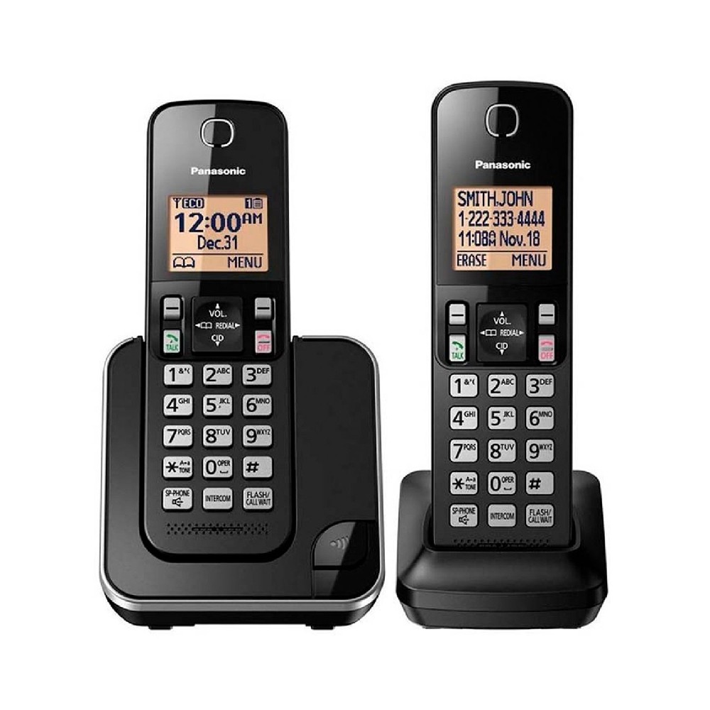 TELEFONO PANASONIC KX-TGC352MEB INALAMBRICO  BASE + HANDSET PANTALLA LCD COLOR AMBAR TECLADO ILUMINA [ KX-TGC352MEB ][ TEL-225 ]