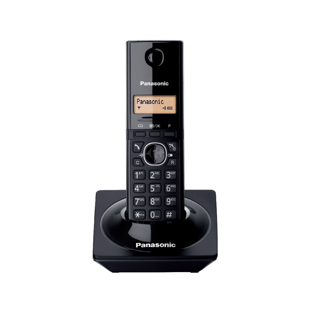 TELEFONO PANASONIC KX-TG1711MEB INALAMBRICO PANTALLA LCD 1.4  EN COLOR AMBAR 50 NUMEROS IDENTIFICADO [ KX-TG1711MEB ][ TEL-7 ]