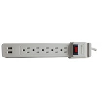 SUPRESOR DE PICOS KOBLENZ SS-550-USB, 550 JOULES, 5 CONTACTOS ATERRIZADOS, 2 PUERTOS USB. 1 AÑO DE  [ SS-550-USB ][ AC-5427 ]