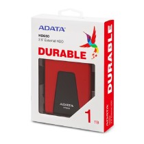 DISCO DURO EXTERNO ADATA HD650 1TB PORTATIL 2.5 USB 3.2 ROJO WINDOWS MAC LINUX CONTRAGOLPES  [ AHD650-1TU31-CRD ][ HD-1835 ]