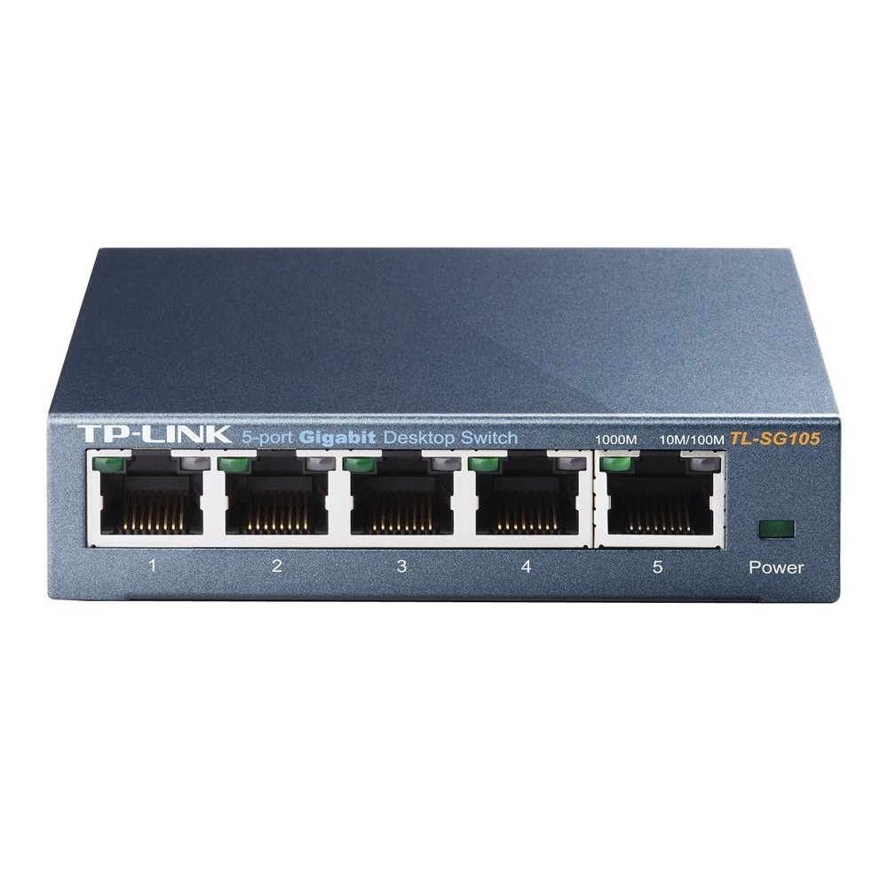 SWITCH | TP-LINK |TL-SG105 | 5 PUERTOS GIGABIT | NO ADMINISTRABLE | CARCASA METALICA | PARA ESCRITOR [ TL-SG105 ][ NIC-1491 ]