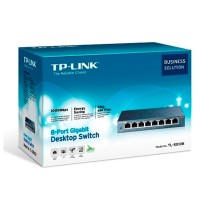 SWITCH | TP-LINK | TL-SG108  |8 PUERTOS RJ45 GIGABIT | NO ADMINISTRABLE | CARCASA METALICA | PARA ES [ TL-SG108 ][ NIC-1492 ]