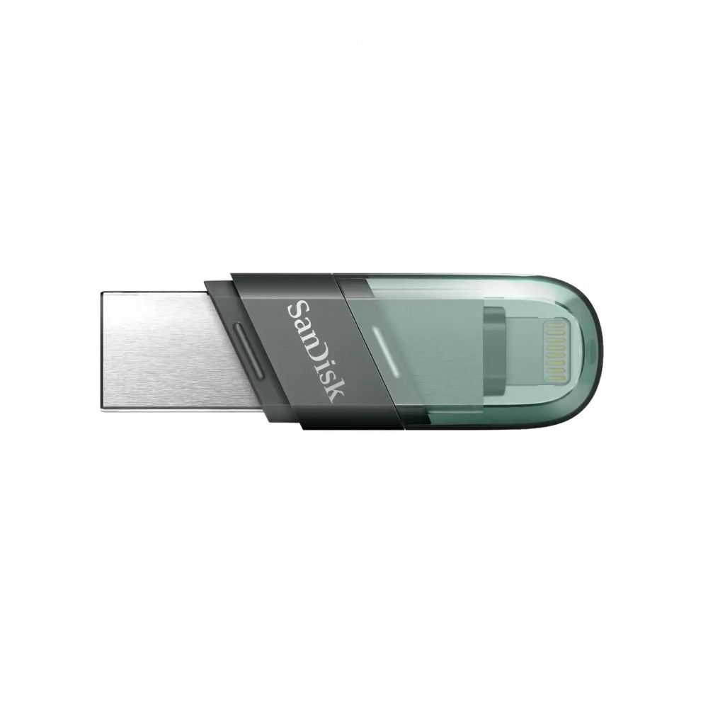 MEMORIA SANDISK 128GB IXPAND FLASH DRIVE FLIP PARA IPHONE/IPAD LIGHTNING/USB 3.1 METÁLICA CON TAPA  [ SDIX90N-128G-GN6NE ][ RAM-3760 ]