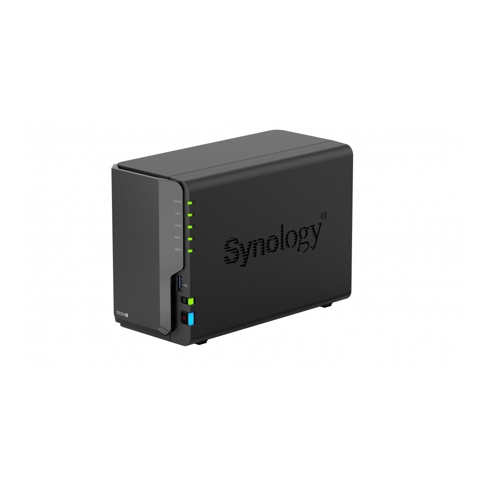 NAS SYNOLOGY DS224+ /2 BAHIAS NUCLEO CUADRUPLE HASTA 2.7 GHZ 2GB DDR4, AMPLIABLE HASTA 6GB/2 LAN GIG [ DS224 ][ SAM-883 ]