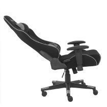 SILLA GAMER DE TELA OCELOT/ COLOR NEGRO CON GRIS / BASE REFORZADA DE NYLON/ DESCANSA BRAZOS AJUSTABL [ OST-BLACK-MIST ][ AC-10016 ]