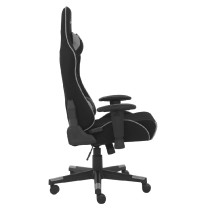 SILLA GAMER DE TELA OCELOT/ COLOR NEGRO CON GRIS / BASE REFORZADA DE NYLON/ DESCANSA BRAZOS AJUSTABL [ OST-BLACK-MIST ][ AC-10016 ]