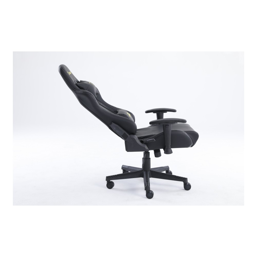 SILLA GAMER OCELOT/COLOR NEGRO/DESCANSA BRAZOS AJUSTABLES/RECLINABLE 90-155 GRADOS/SOPORTA HASTA 150 [ OGS-01 ][ AC-8731 ]