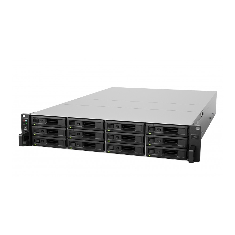 NAS SYNOLOGY SA3610 12 BAHIAS/12 NUCLEOS 2.1 BASE 2.7TURBO GHZ/16GB DDR4 ECC /LAN GBE X4 Y LAN 10GBE [ SA3610 ][ SAM-885 ]