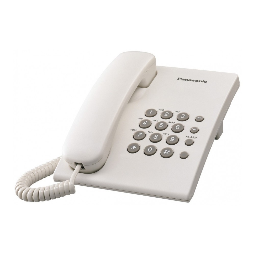 TELEFONO PANASONIC KX-TS500MEW ALAMBRICO BASICO UNILINEA SIN MEMORIAS CONTROL DE VOLUMEN 4 NIVELES R [ KX-TS500MEW ][ TEL-4 ]