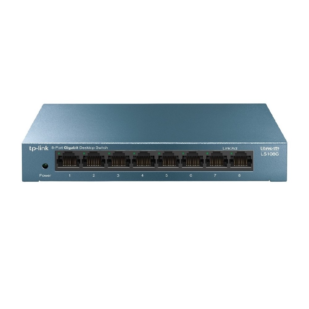 SWITCH | TP-LINK | LS108G | 8 PUERTOS RJ45 GIGABIT |  NO ADMINISTRABLE | CARCASA METALICA | PARA ESC [ LS108G ][ NIC-3225 ]